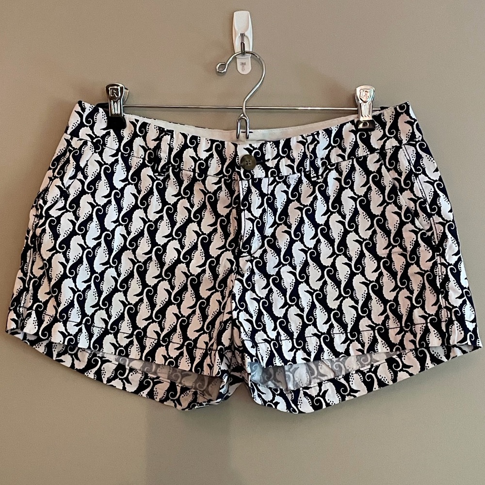 EUC, Old Navy Blue/White, Seahorse Pattern Shorts, Size 2